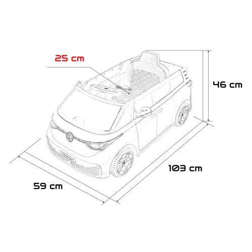 Autko dla dzieci Volkswagen ID BUZZ Żółty HL718.ZOL